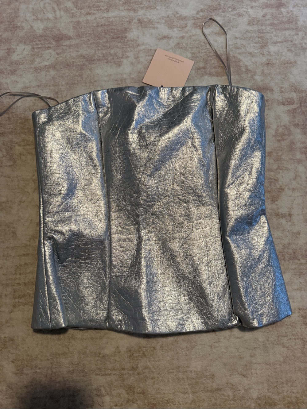 superdown Metallic Silver corset